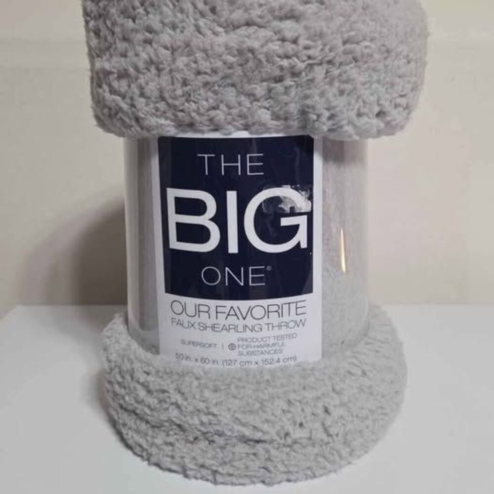 The big one faux shearling throw